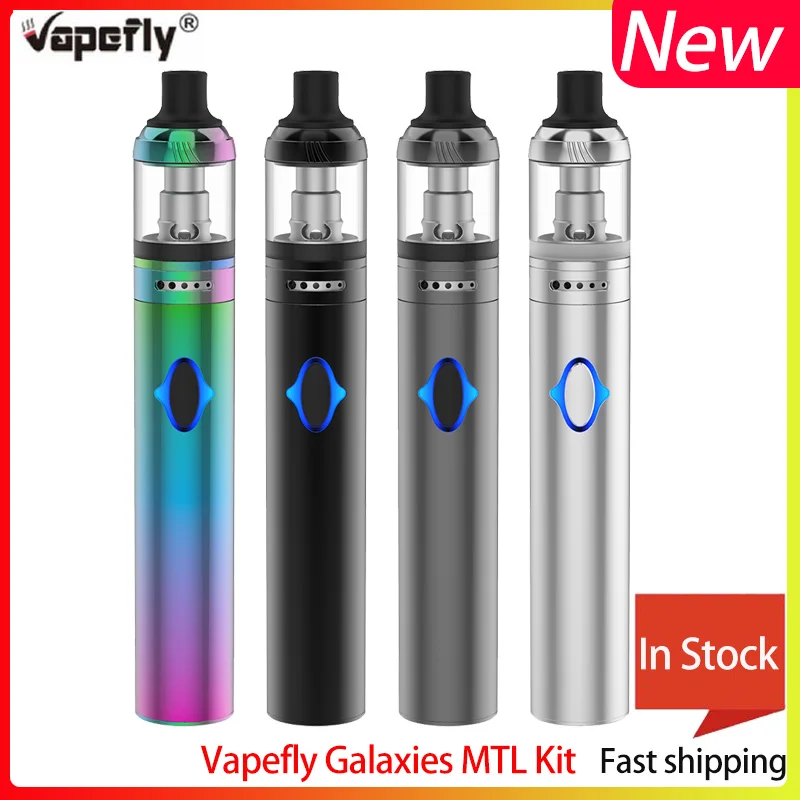 Vape kit Vapefly Galaxies MTL Kit 1400mah &1.8ml Tank Atomizer 9 levels Airflow MTL E cigarette vape pen Kit vs justfog Q16 Kit