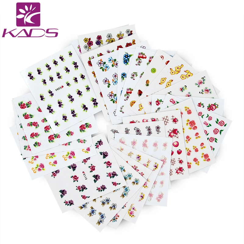 KADS Горячие Продажа 33 шт./компл. Передача Nail Art Наклейки 3D Вода Ногтей Полностью