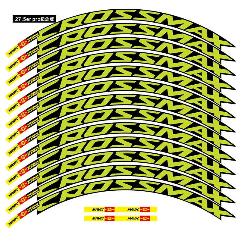 Mavic CROSSMAX SL PRO llantas pegatinas de rueda de bicicleta de calcomanías traje para 26/27 5/29er uso para calcomanías de dos ruedas