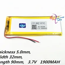 Computer-Battery Tablet 1900MAH Universal 503290 for Pc 7inch 9inc MP4 GPS MP3 DVD MP5