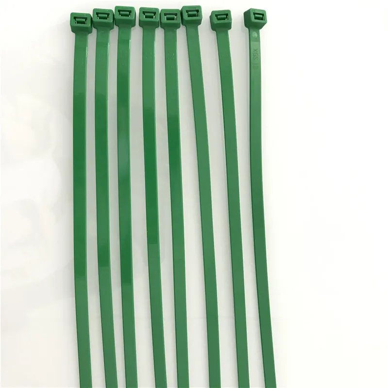 Xingo 50 шт. 7,6x350 мм самоблокирующиеся красочные нейлоновые кабельные стяжки на молнии петля обмотки Связки UL Rohs одобренные 14 дюймов нейлоновые кабельные стяжки - Цвет: green