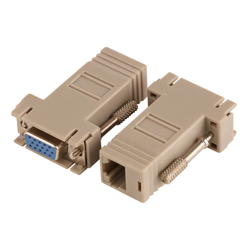 DB9 Женский RJ45 разъем адаптера rs232 Модульный конвертер 100 шт
