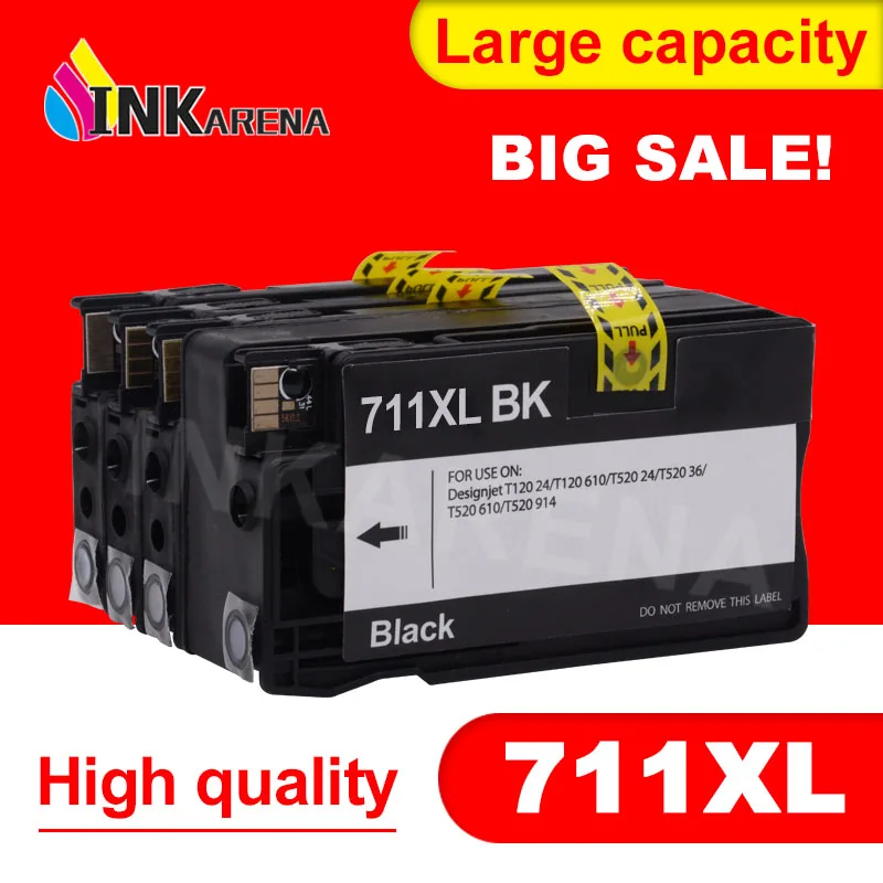 Замена чернильных картриджей INKARENA 711XL для HP 711 чернильный картридж принтера HP711
