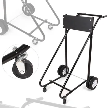 

315 LBS Outboard Boat Motor Stand Carrier Cart Dolly Storage Pro Heavy Duty 360 Swivel Casters Black