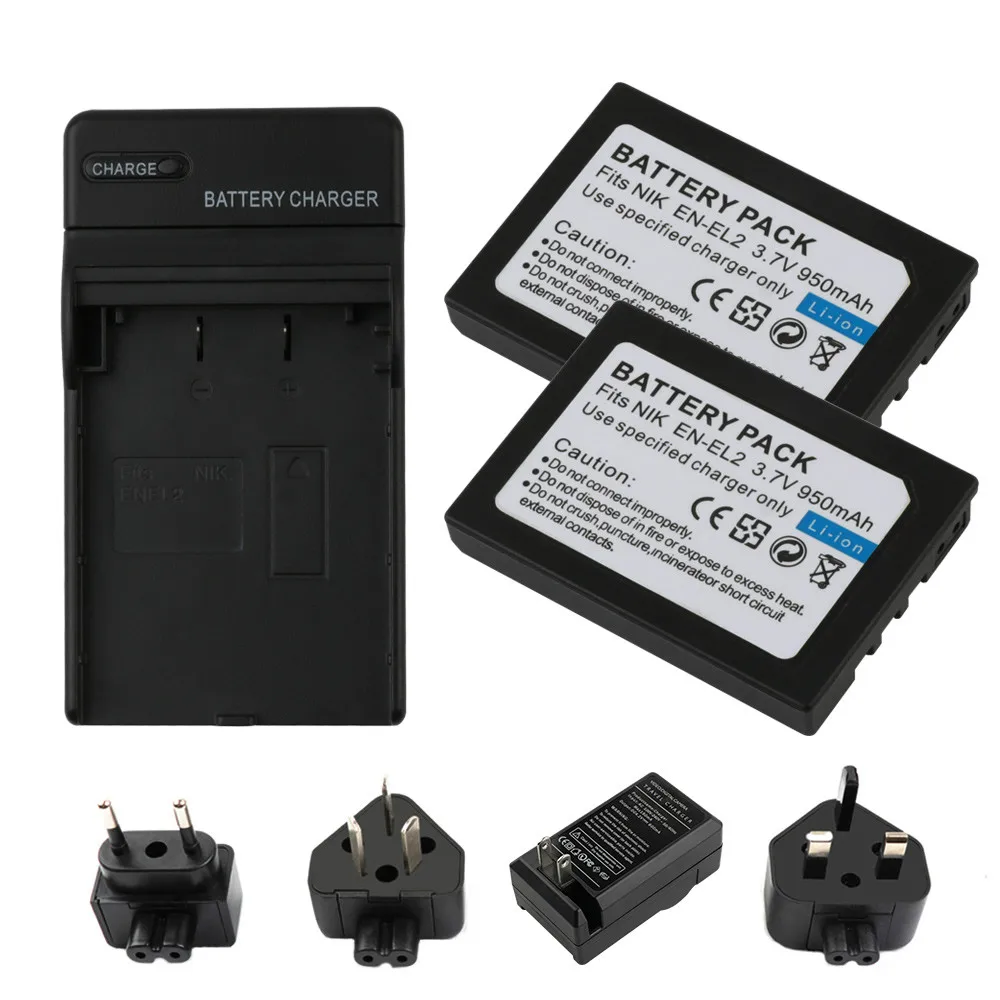 

RuigPro EN-EL2 ENEL2 lithium batteries EL2 Digital camera battery For Nikon COOLPIX 2500 3500
