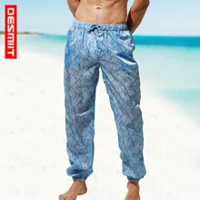 Бренд Desmiit мужские пляжные брюки полупрозрачные сексуальные Узкие пляжные повседневные штаны для отдыха сексуальные пляжные шорты