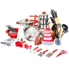 2019 Panelas De Ceramica Arrival Fda Top Fashion Real Cookware Cooking Pots And Pans Set 80 Piece Kitchen Starter Combo Utensil