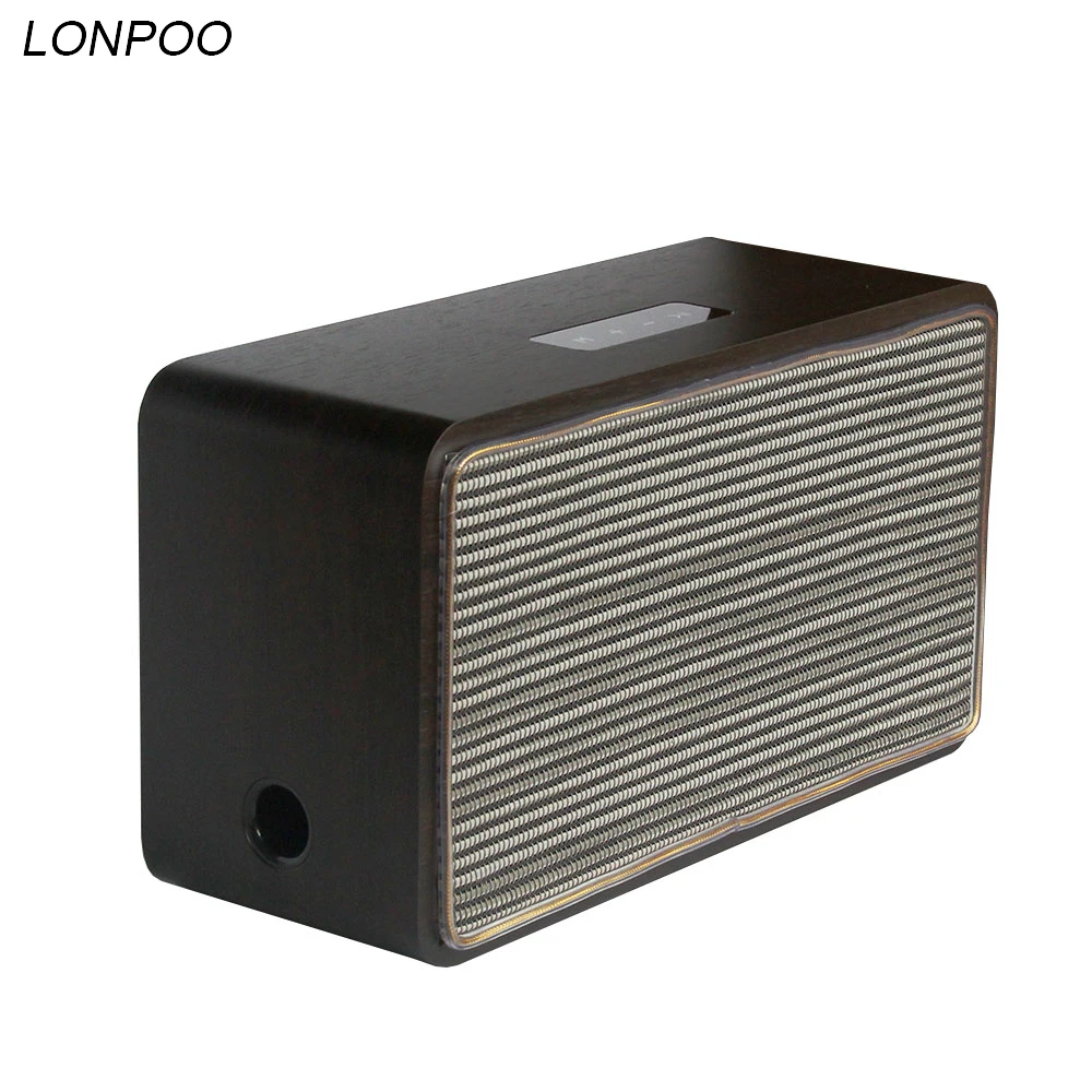 Беспроводная bluetooth колонка LONPOO деревянный USB динамик с поддержкой AUX колонки для