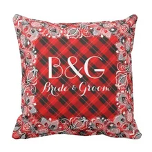 Fashion Cushions Red Black font b Tartan b font With White Lace Frame Throw Pillow Case