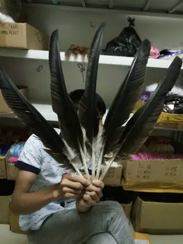 

Wholesale perfect 10pcs Rare high quality natural BIG Owl tail feathers 20-24inch/50-60cm Decorative diy