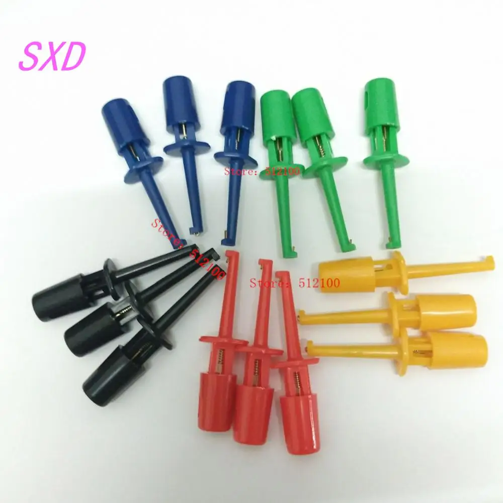 

200Pcs/Lot Multimeter Lead Wire Kit SMD IC Hook Test Clip Grabbers Probes Cable Welding