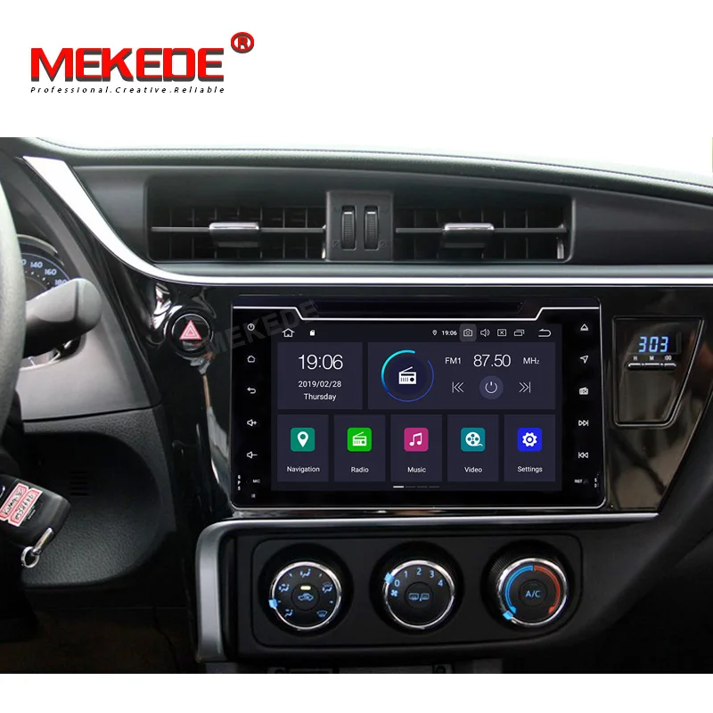 Clearance PX30 Android 9.0 Car DVD Player for Toyota Corolla Auris Fortuner Estima vios Innova 2016 2017 2018 gps navigation car player 4