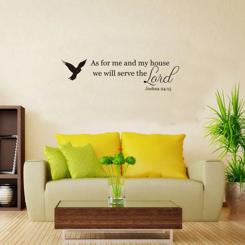 

YOYOYU 40 colors Art Vinyl wall sticker Bible Scripture Removeable Wall decal Salon Home Decor Art Poster ZX107
