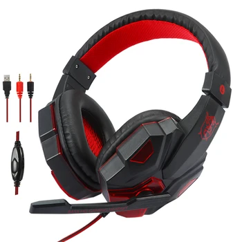 

Newest Computer Stereo Gaming Headphones Best Deep Bass Game Earphone Headset with Mic LED Light for computer Gamer headphone