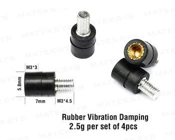 

4pcs MATEK F3 F4 Racing Drone Flignt Controller Antishake M3 Screws VD Shock-absorb Rubber Vibration Damping