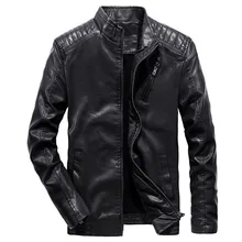 Новая мода для мужчин s кожаные куртки осень зима PU пальто для мужчин плюс бархат Slim Fit Верхняя одежда мотоциклетная Мужская классическая черная куртка