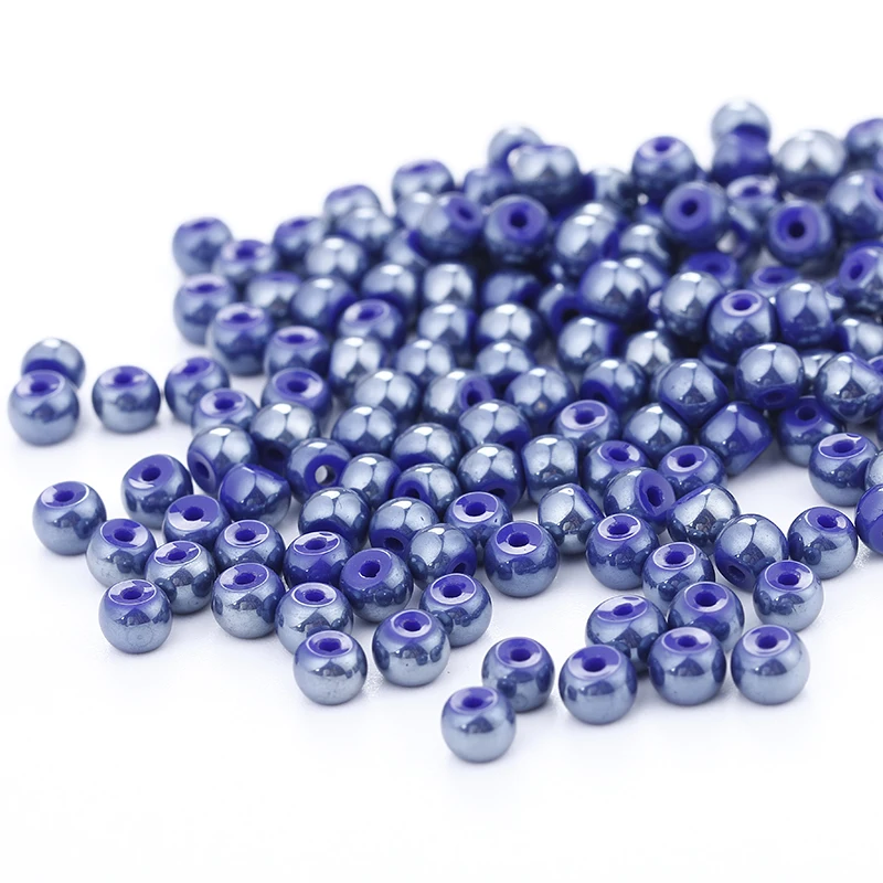 200pcs 4mm Round Shape Crystal Beads Glass Beads Loose Spacer Bead for DIY Jewelry Making 49in