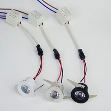 Затемнения СВЕТОДИОДНЫЕ прожекторы Светодиодный потолочный свет серебристый, черный 1 Вт 3 W лампочки для кабинет счетчик витрина AC110V 220 V