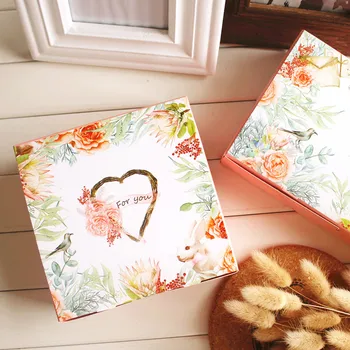 

14.5*14.5*5cm 10pcs for you design Paper Box handmade cookie Macaron Chocolate Storage Boxes Christmas Birthday Gifts Packaging