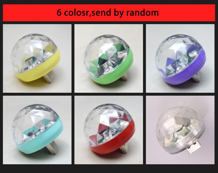 Лазерный USB светильник мини RGB светодиодный диско шар в форме сценического