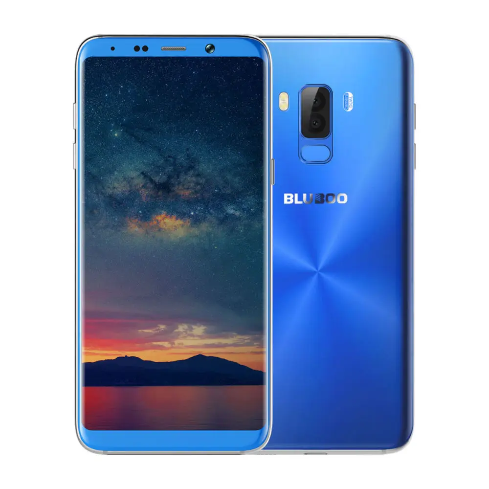 Смартфон BLUBOO S8 Plus 4 с камерой MTK6750T, четыре ядра, 4 Гб ОЗУ, 64 Гб ПЗУ, Android 7,0, 6,0 дюйма, полный экран, отпечаток пальца, 4G, мобильный телефон - Цвет: Blue