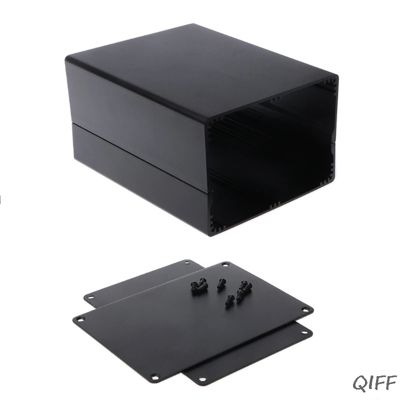 Алюминиевый корпус DIY проект чехол распределительная коробка питания 155x120x83 мм черный Mar28