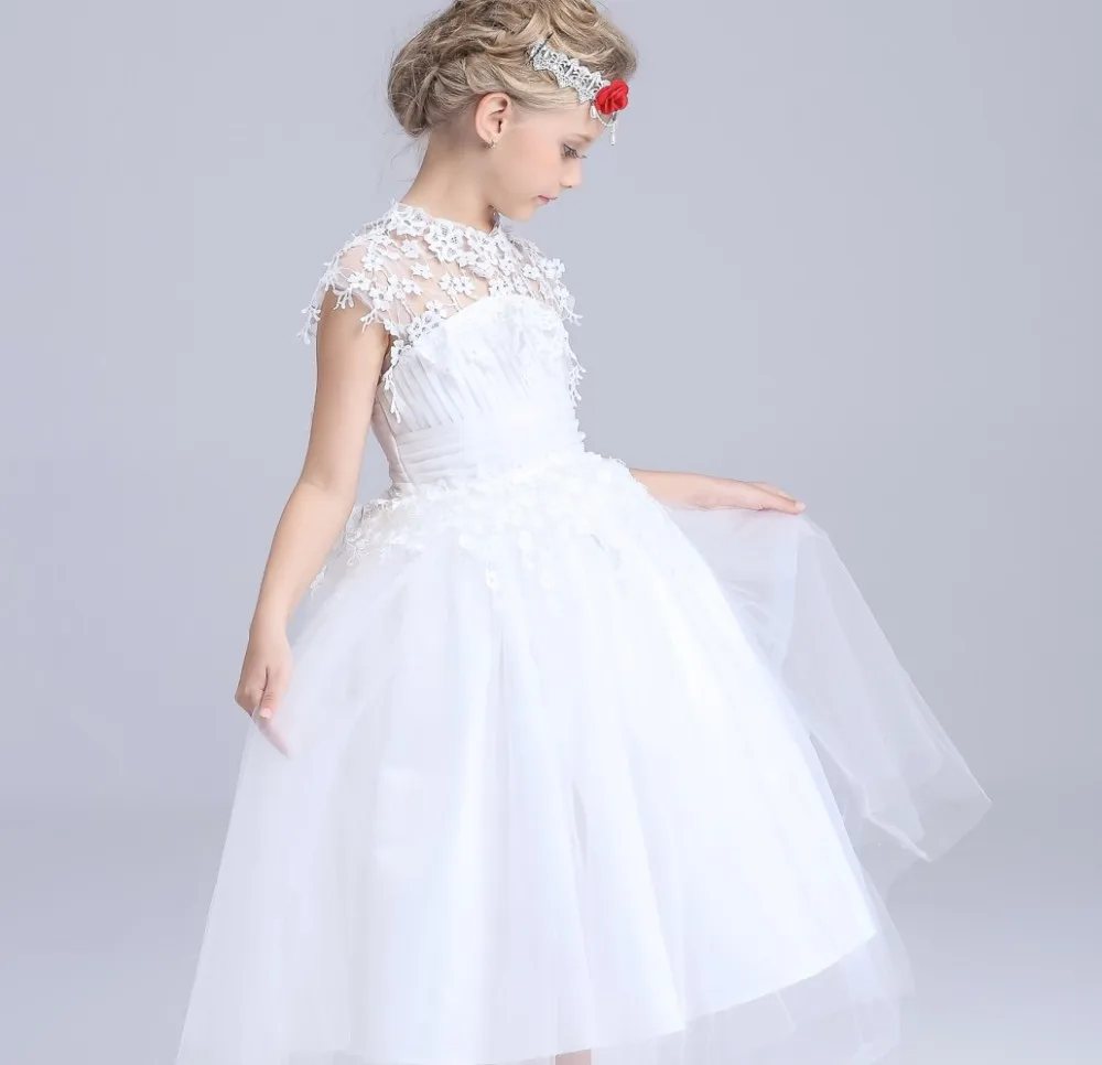 Kids white wedding dress