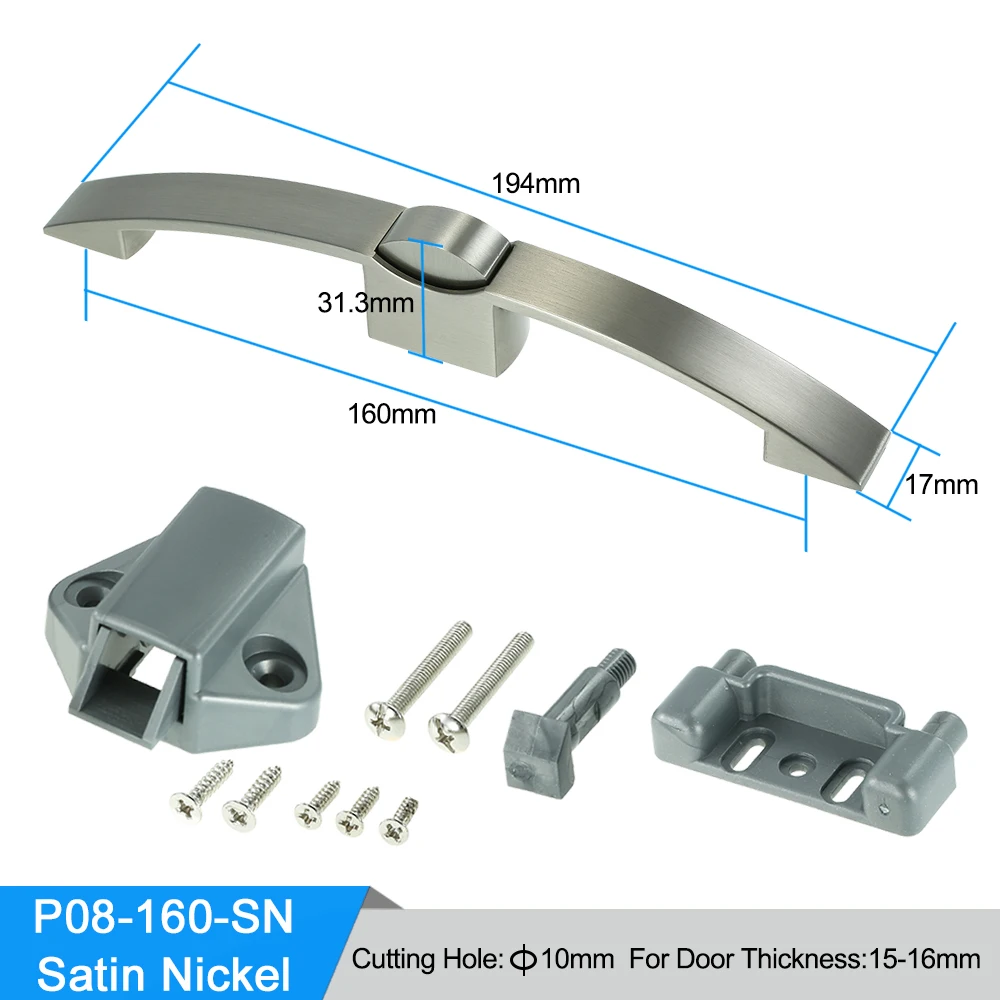

160mm 128mm Holespacing Arc Button Pull Lock Pull Type Furniture Cupboard Door Furniture Cupboard Door Lock for RV