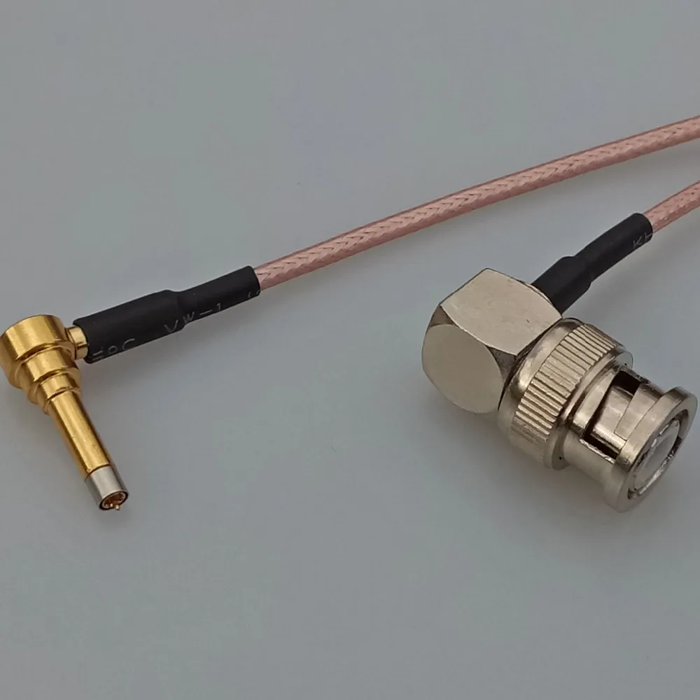 

BNC male right angle plug to MS156 adapter 15cm 6" RF coaxial cable pigtail connector