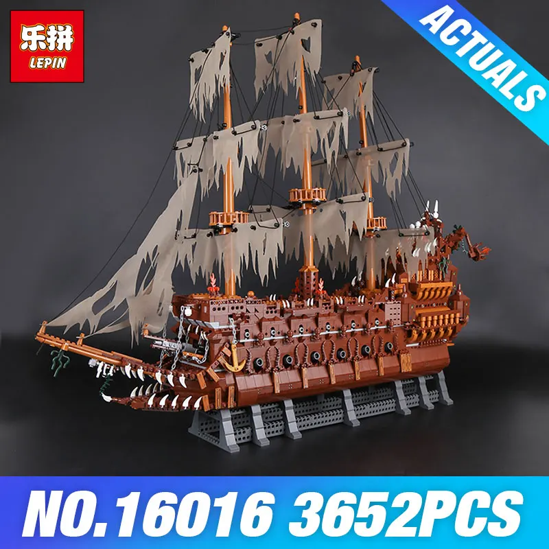New Lepin 16016 3652Pcs MOC Movies Series The Flying the Netherlands Set Building Blocks Bricks Educational Toys Model Boys Gift block-set
