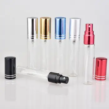 

300pcs/Lot 10 ML Portable Colorful Glass Perfume Bottle With Atomizer, Empty Cosmetic Containers