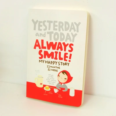 День назад и сегодня всегда улыбается Корея канцелярские принадлежности Красная Шапочка коробка дневник ежедневник Организатор заметок планировщик