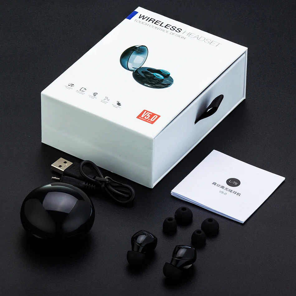 Беспроводные наушники TWS 5 0 HD стерео беспроводные bluetooth спортивные вкладыши
