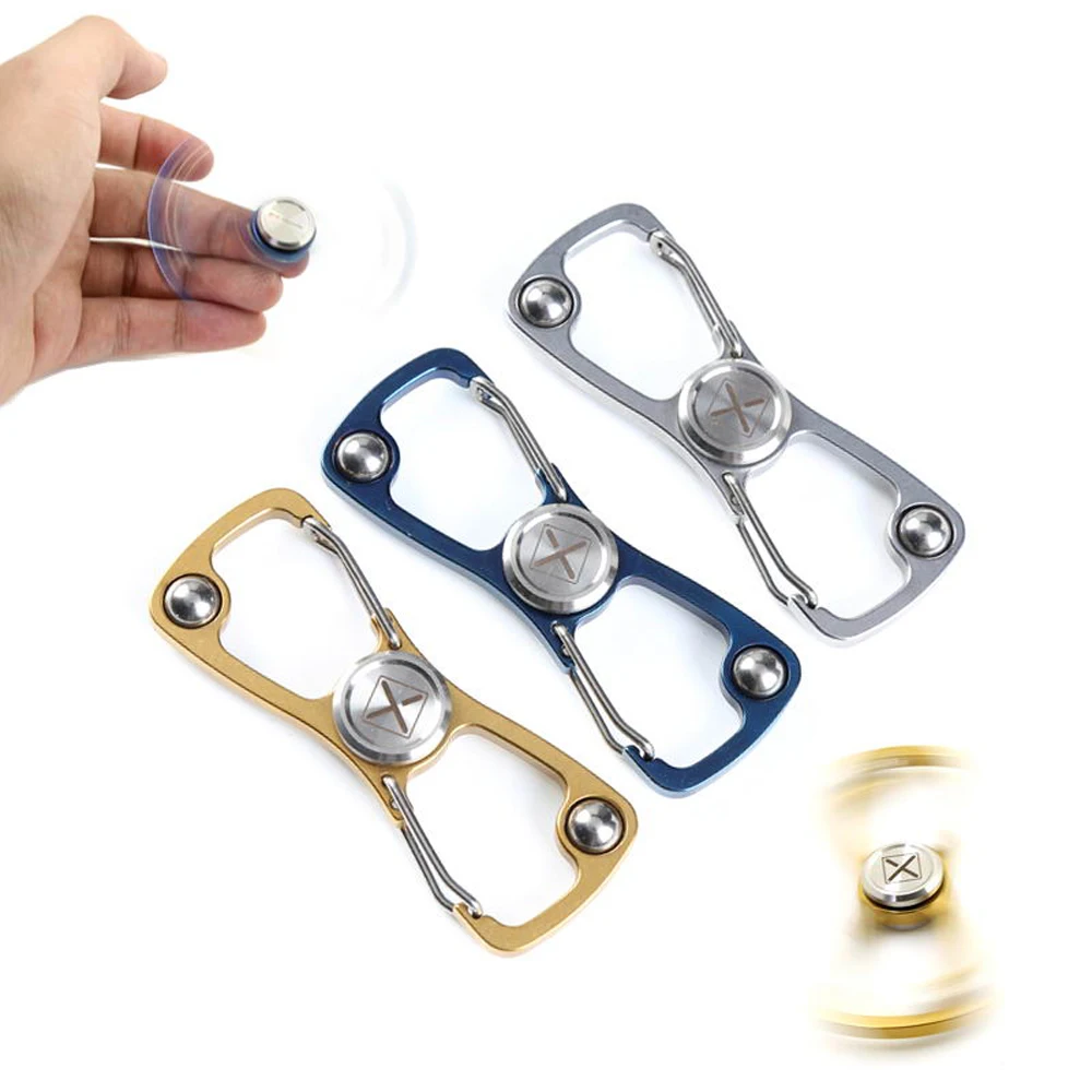 

Stainless Steel Keychain Design Hand Finger Spinner Spinning Top Novelty Toys