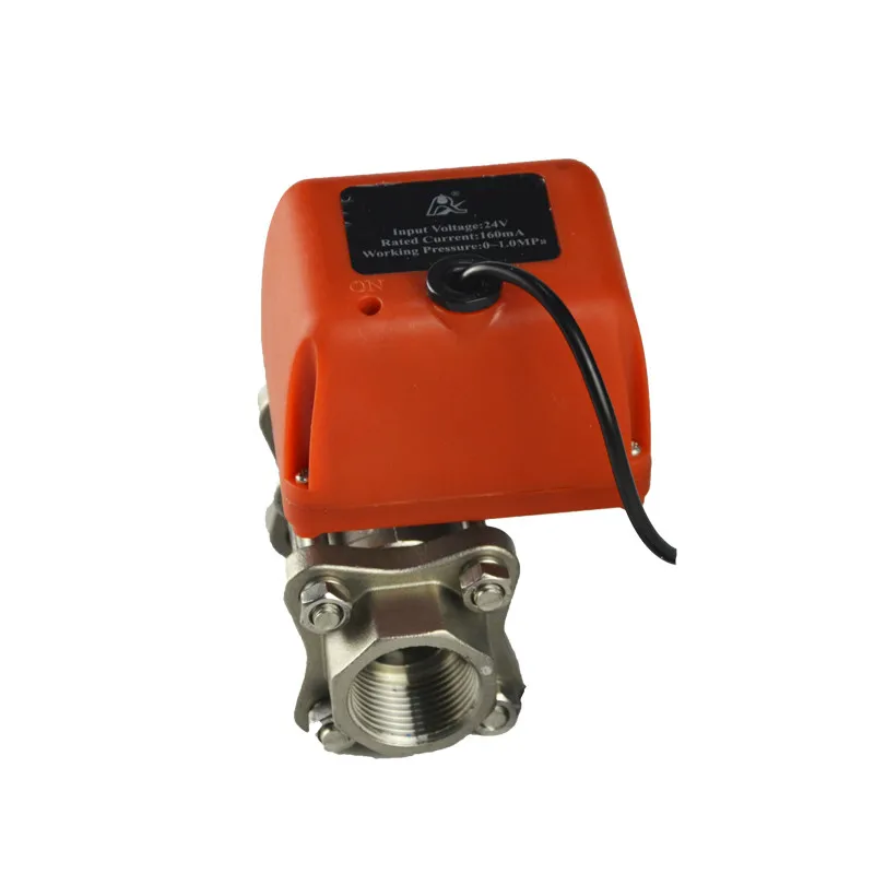 DC6V DC24V из нержавеющей стали электрический шаровой кран керамический центральный клапан моторизованный шаровой клапан 2-ходовой клапан DN20 DN25