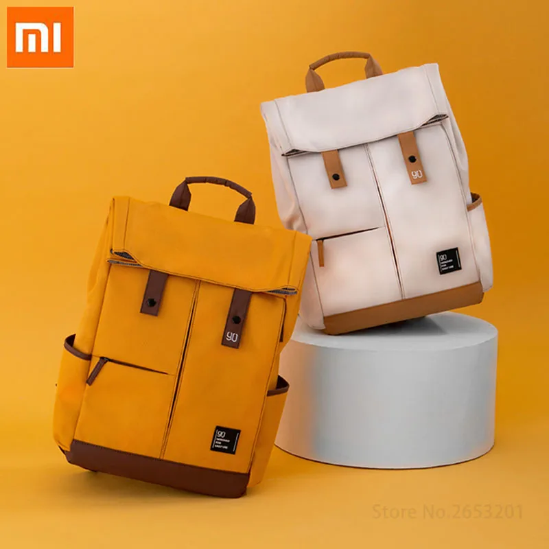 

Xiaomi 90 Points College Casual Backpack Magnet Buckle IPX4 Waterproof Fashion Large Capacity Laptop Backpack For Man Women