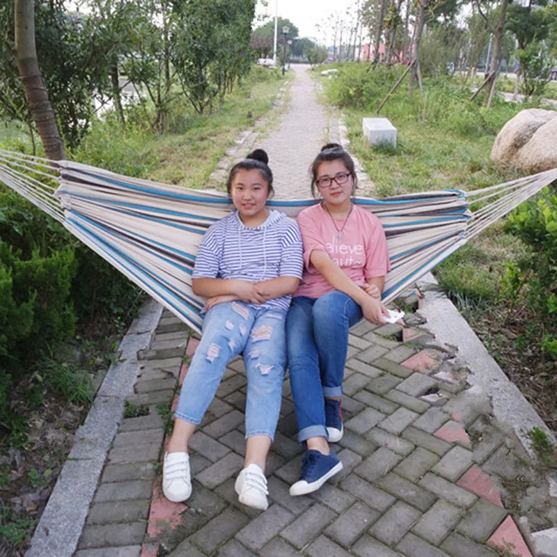 

1.9x1.5m Hammock Hangmat Outdoor Canvas Double Person Hammock Traveling Bushwalking Camping Hammock Sleeping Swing Hamaca