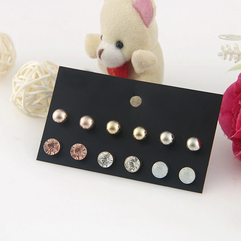 Трендовые серьги с искусственным жемчугом и кристаллами, мужские минималистичные маленькие шариковые серьги-гвоздики, Комплект сережек для женщин, Bijoux Femme, серьги в подарок