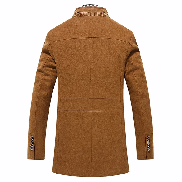 Winter Casual Coat Scarf Detachable Stylish Woolen Overcoat