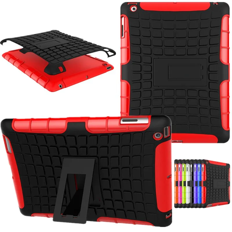 

Case for Apple iPad 2 Case for IPad 3/ Ipad 4 Hybrid Heavy Duty Stand Case Rugged Silicon PC Rubber Armor Hard Shell Knock Cover