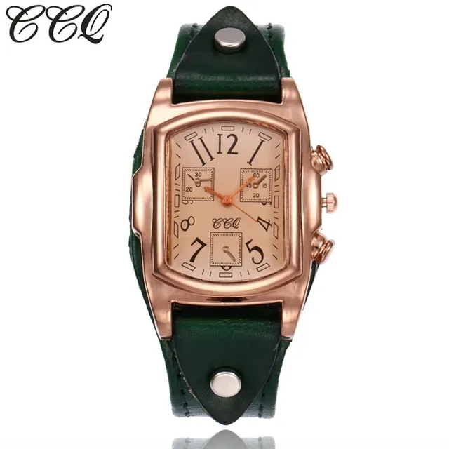 CCQ Brand Fashion Vintage Cow Leather Bracelet Watch Casual Women Sport Wrist Wa CCQ Brand Fashion Vintage Cow Leather Bracelet Watch Casual Women Sport Wrist Wa