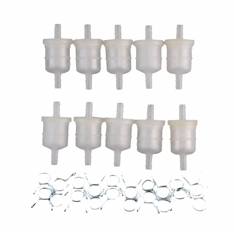 

GOOFIT Fuel Filter 20p Spring Clips for Universal Motorcycle Dirtbike TaoTao Sunl XR ATV Moped Scooters Pack of 10pcs E034-333