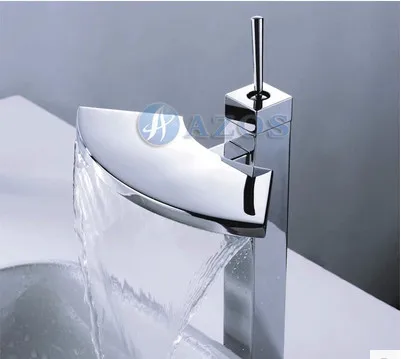 

Bathroom full copper bass table basin wash waterfall faucet Chrome Finished hot and cold banheiro torneira robinet salle de bain