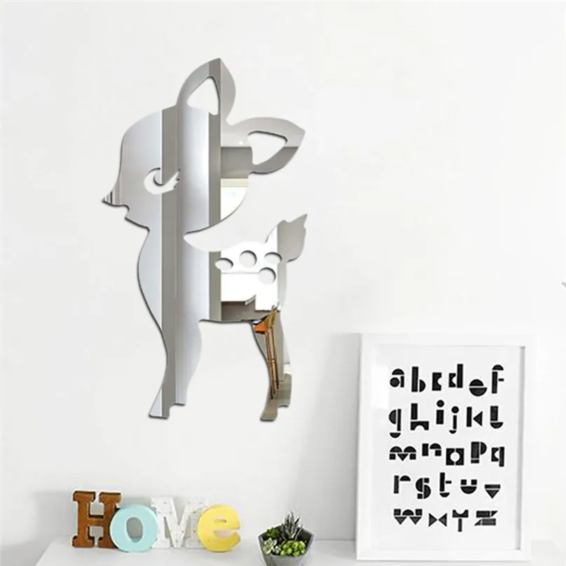 2019 new Nordic Acrylic Mirror Cartoon Wall Stickers Camera Props Kids Room Wall Decoration Bathroom Decorations #4J02 (17)