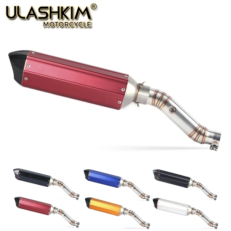 

Motorcycle Full Exhaust System Muffler Escape Modified Contact Middle Link Pipe Tube Slip On For Honda CBR300 CBR300R
