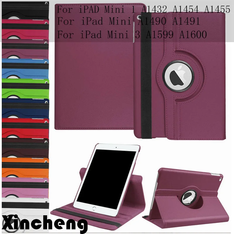 

For iPad Mini 1 Mini 2 Mini 3 Case 360 Rotating Flip Stand A1432 A1454 Protective 7.9'' Case for iPad mini 1 2 3 Smart Cover