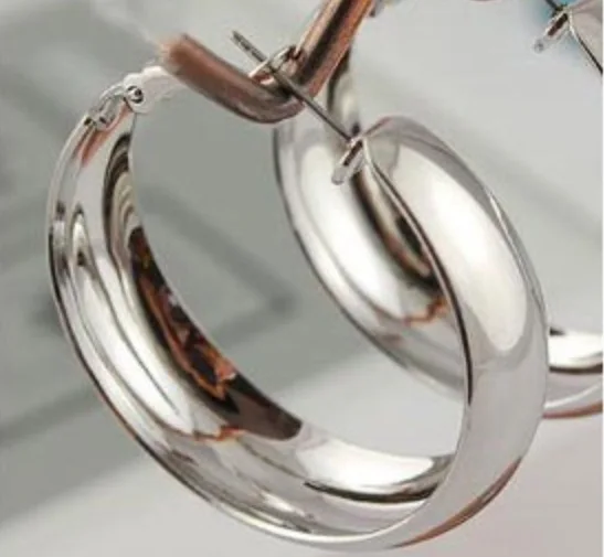 Большие серьги-кольца, пикантные серьги, аксессуары, модные преувеличенные серьги-кольца, ушные петли, Гладкий Круг для женщин, девичьи ювелирные изделия - Окраска металла: silver