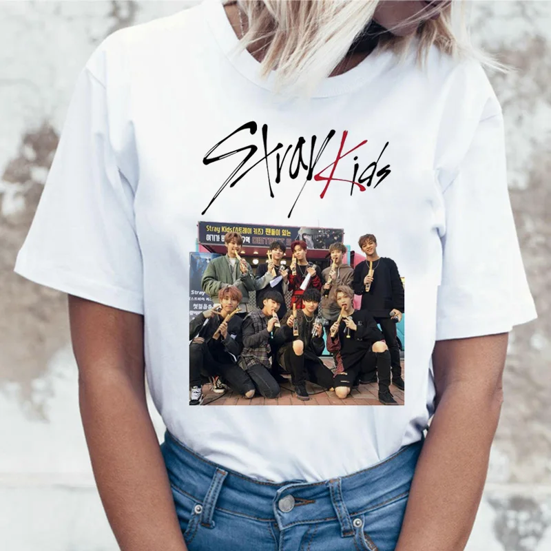 Stray Kids/Корейская футболка с надписью «I am Who»; футболка; женская одежда; футболки в стиле Харадзюку; летняя уличная одежда; ulzzang - Цвет: 3068