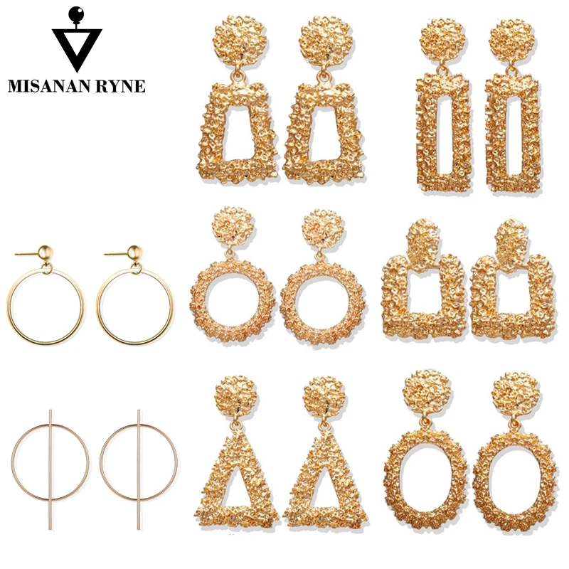 

MISANANRYNE Bohemian Drop earrings boucle d'oreille femme 2019 Geometric earrings For Women Hanging Dangle Earrings statement
