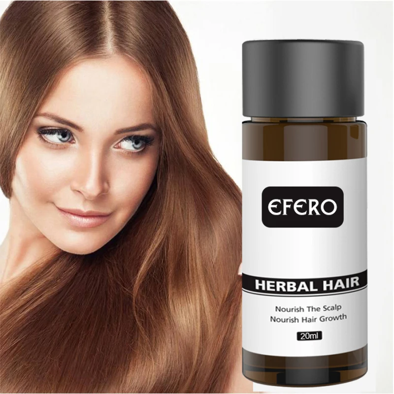 EFERO мощная Сыворотка для роста волос, предотвращающая выпадение волос, эфирное масло, удлиненное, более плотное, предотвращающее облысение, профессиональный рост волос TSLM2